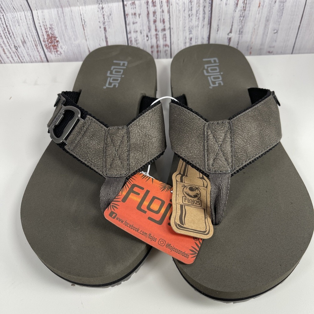 FLOJOS ESTILER LITE BLACK BOTTLE OPENER FLIP-FLOPS MENS SIZE 8- NEW